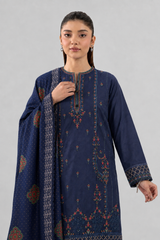Embroidered Lawn 3PC Stitched Suit