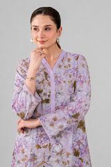 Lilac Floral Printed Lawn 2PC Stitched Suit