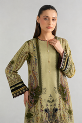 Basic Printed Lawn 3 PCS Suit Stitched