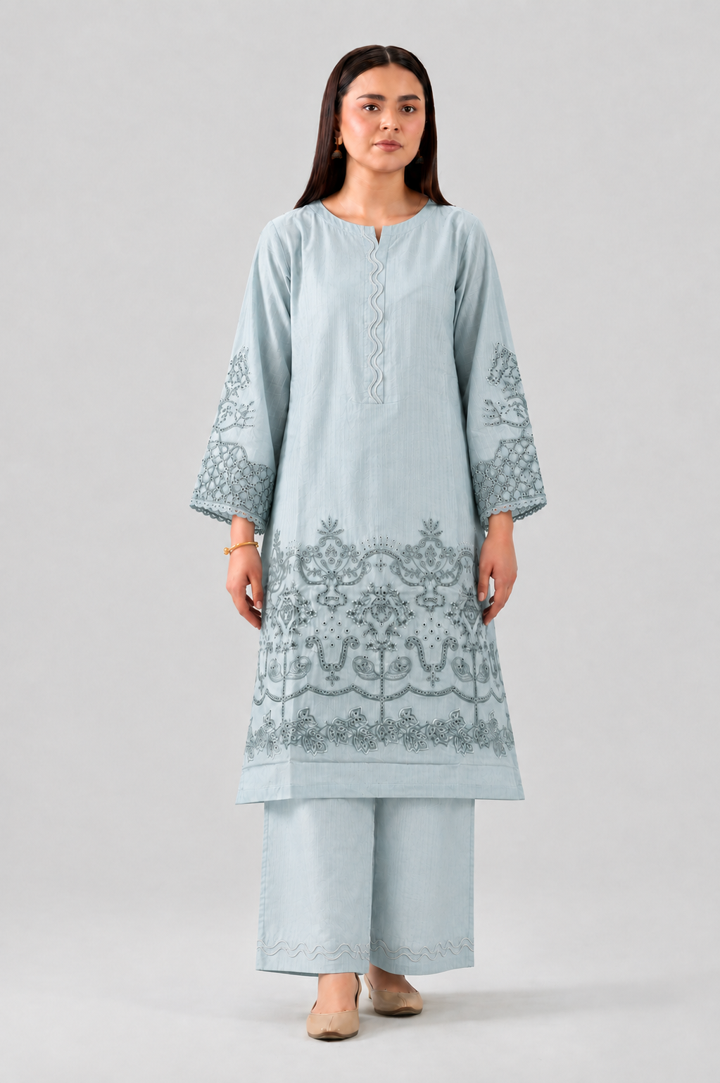 Embroidered Lawn 3PC Stitched Suit