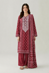 Embroidered Lawn 3PC Stitched Suit