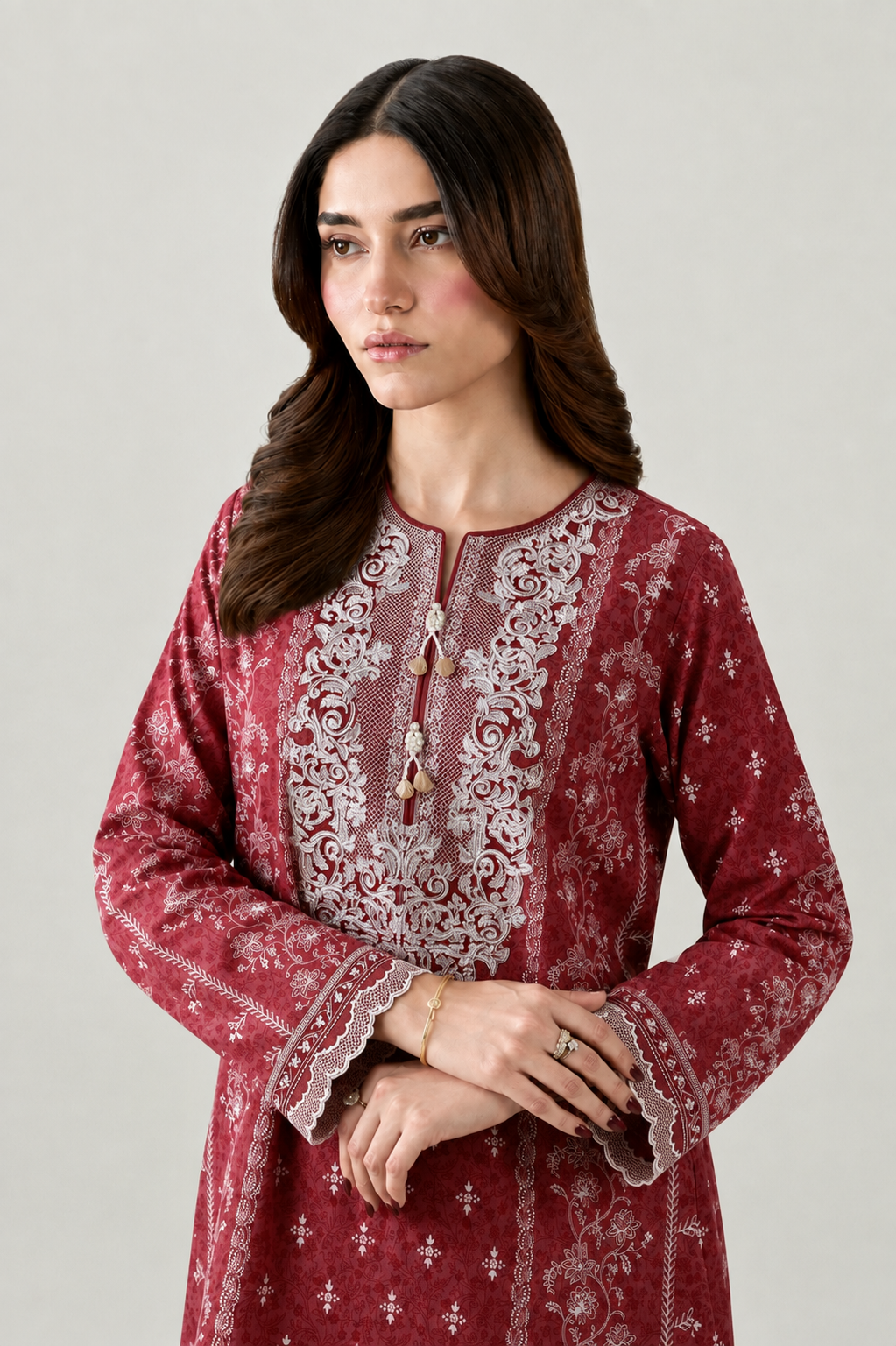 Embroidered Lawn 3PC Stitched Suit
