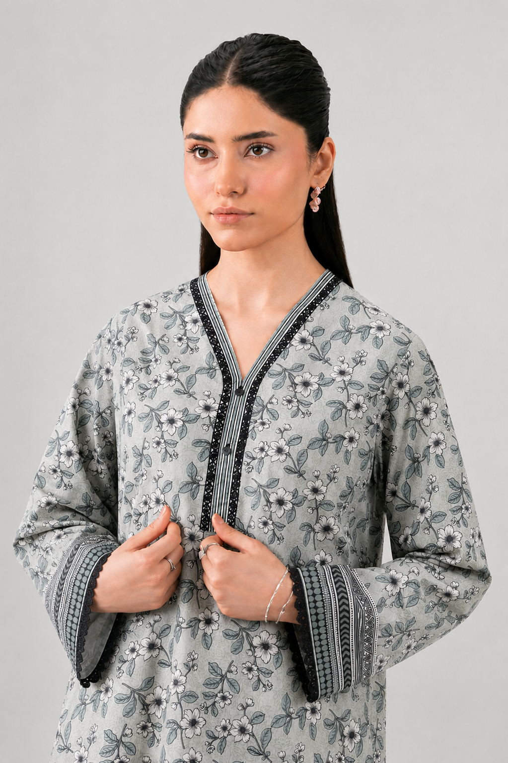Embroidered Lawn 3PC Stitched Suit