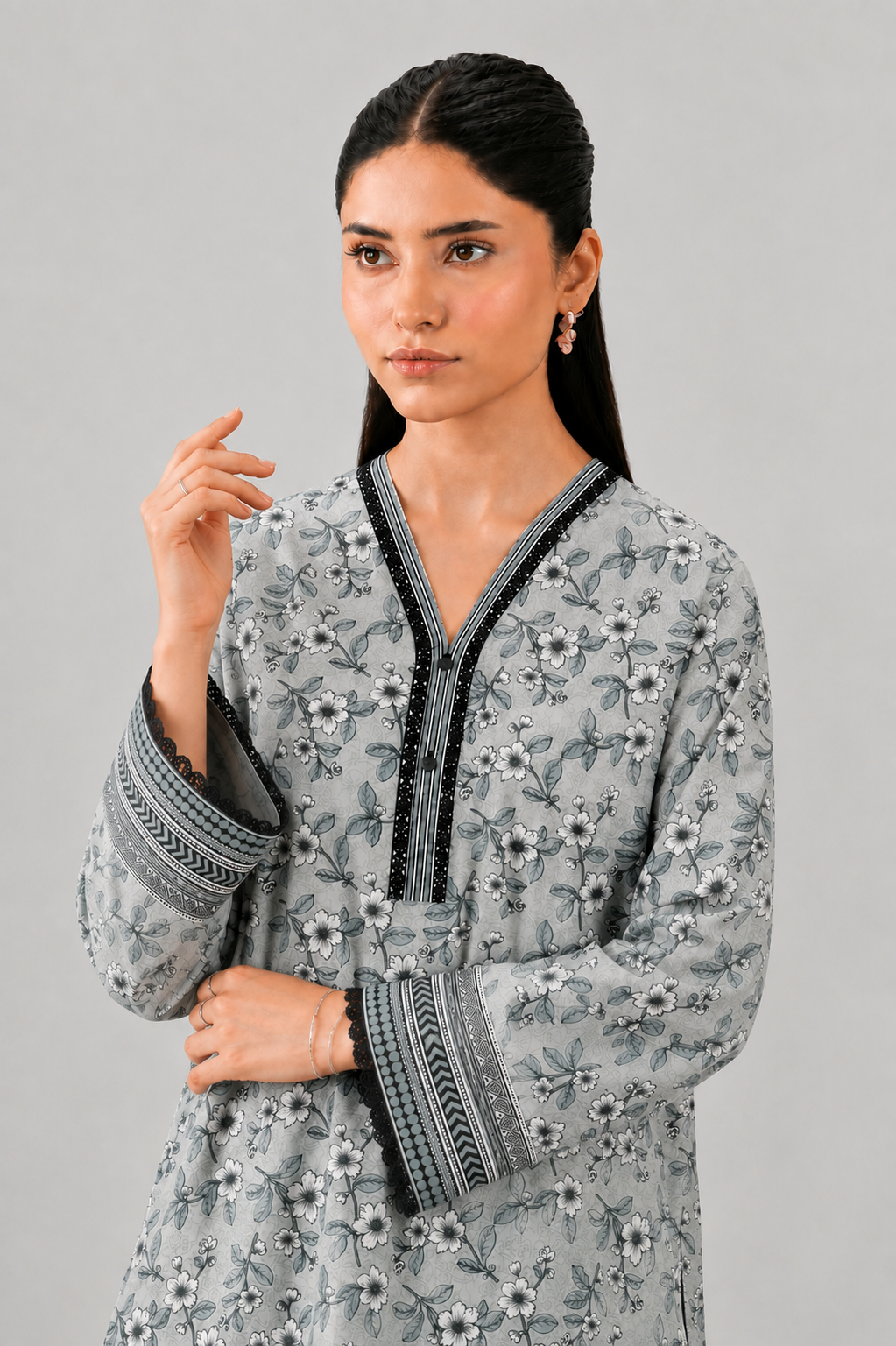 Embroidered Lawn 3PC Stitched Suit