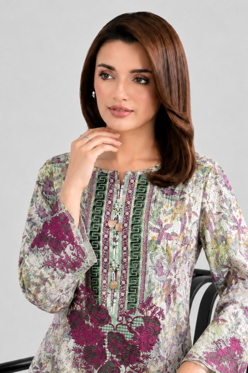 Embroidered Lawn 3PC Stitched Suit