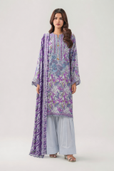 Embroidered Lawn 3PC Stitched Suit