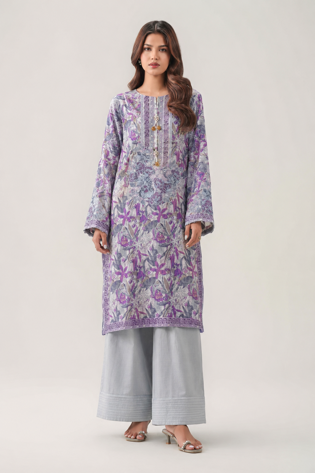 Embroidered Lawn 3PC Stitched Suit