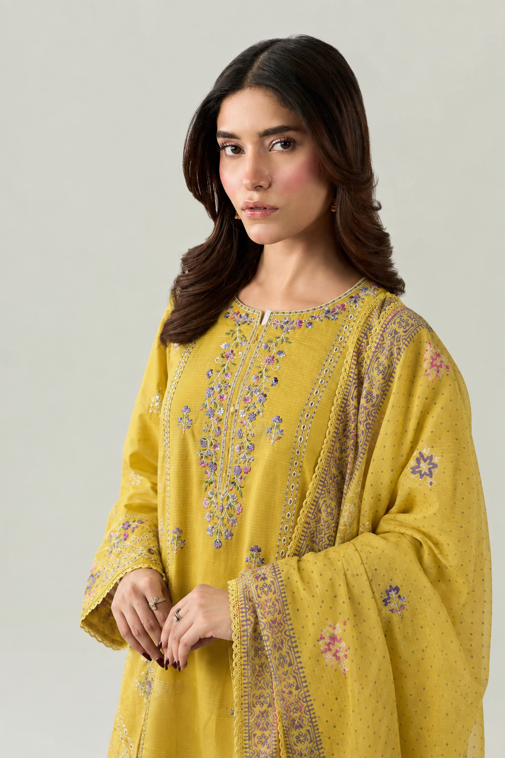 Embroidered Lawn 3PC Stitched Suit