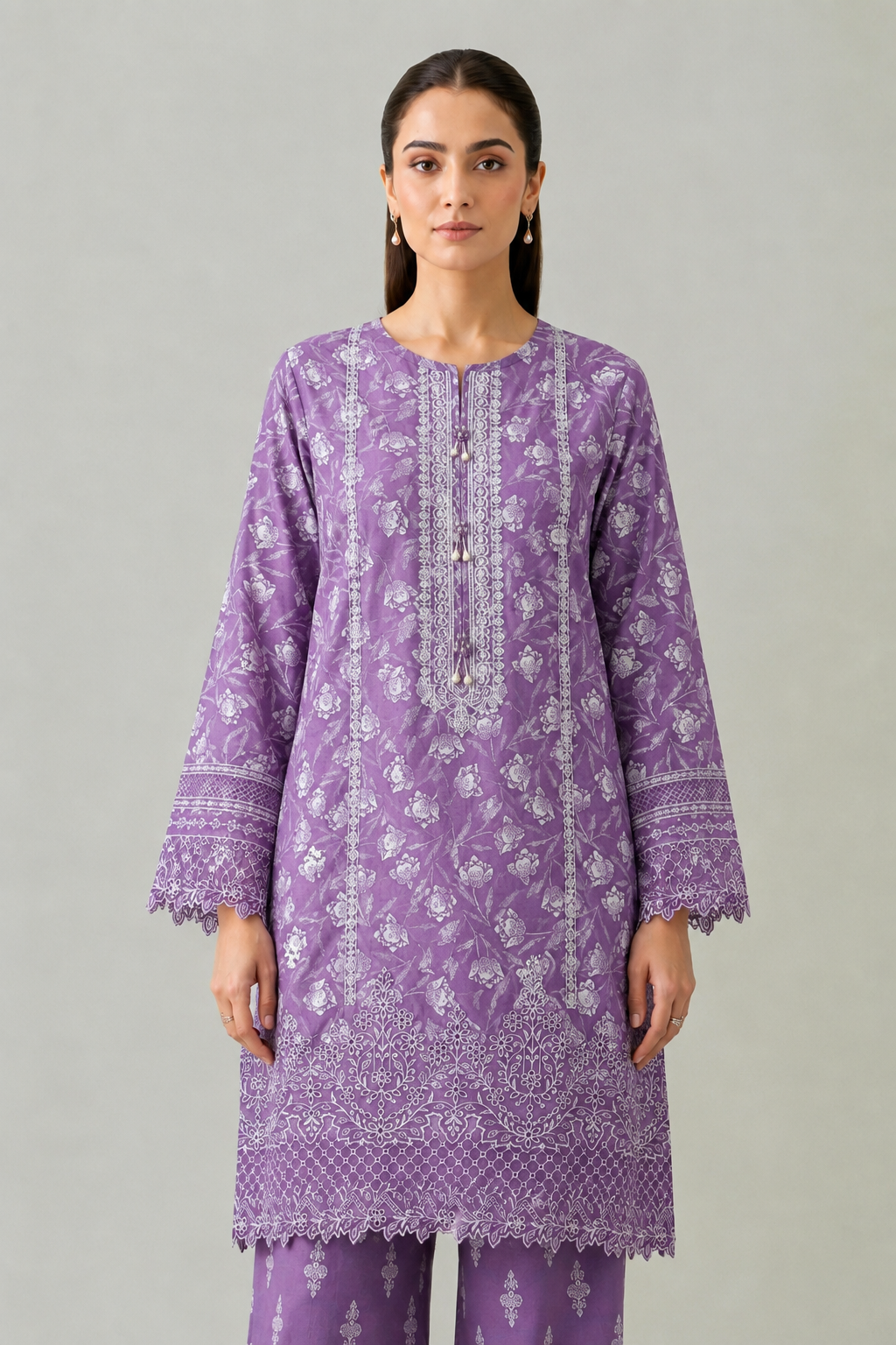 Embroidered Lawn 3PC Stitched Suit