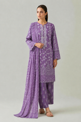 Embroidered Lawn 3PC Stitched Suit