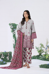 Embroidered Lawn 3PC Stitched Suit