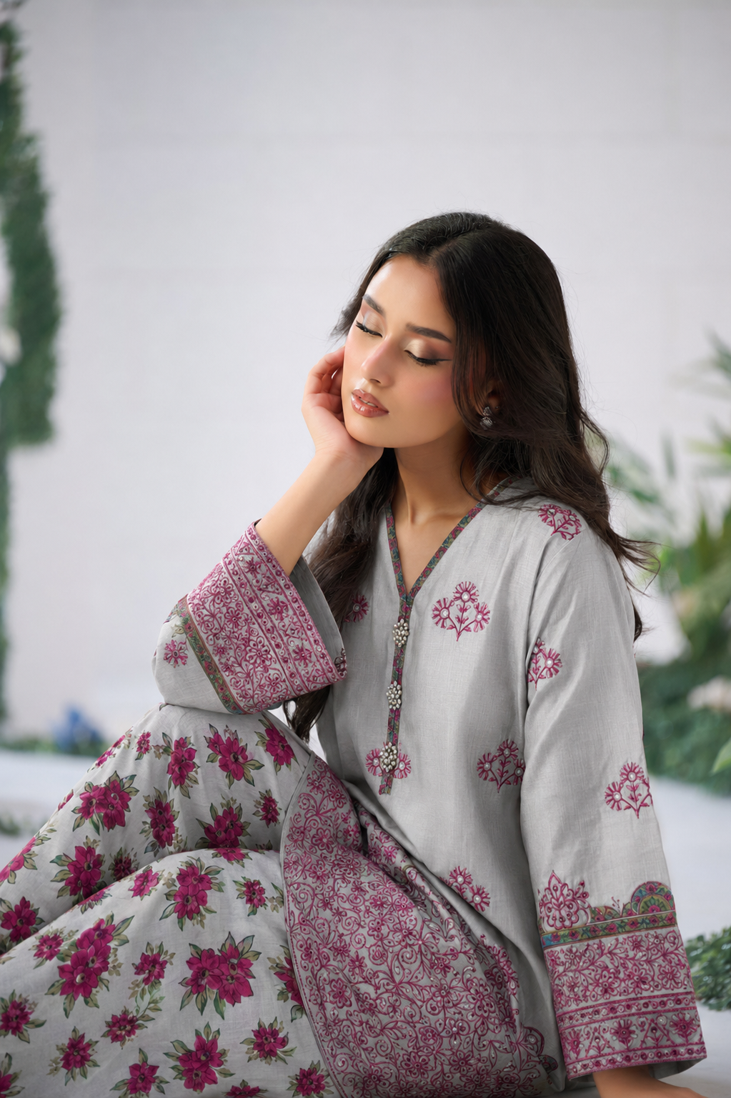 Embroidered Lawn 3PC Stitched Suit