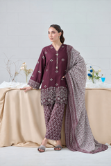 Embroidered Lawn 3PC Stitched Suit