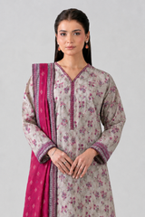Printed Lawn 3PC Stitched Suit