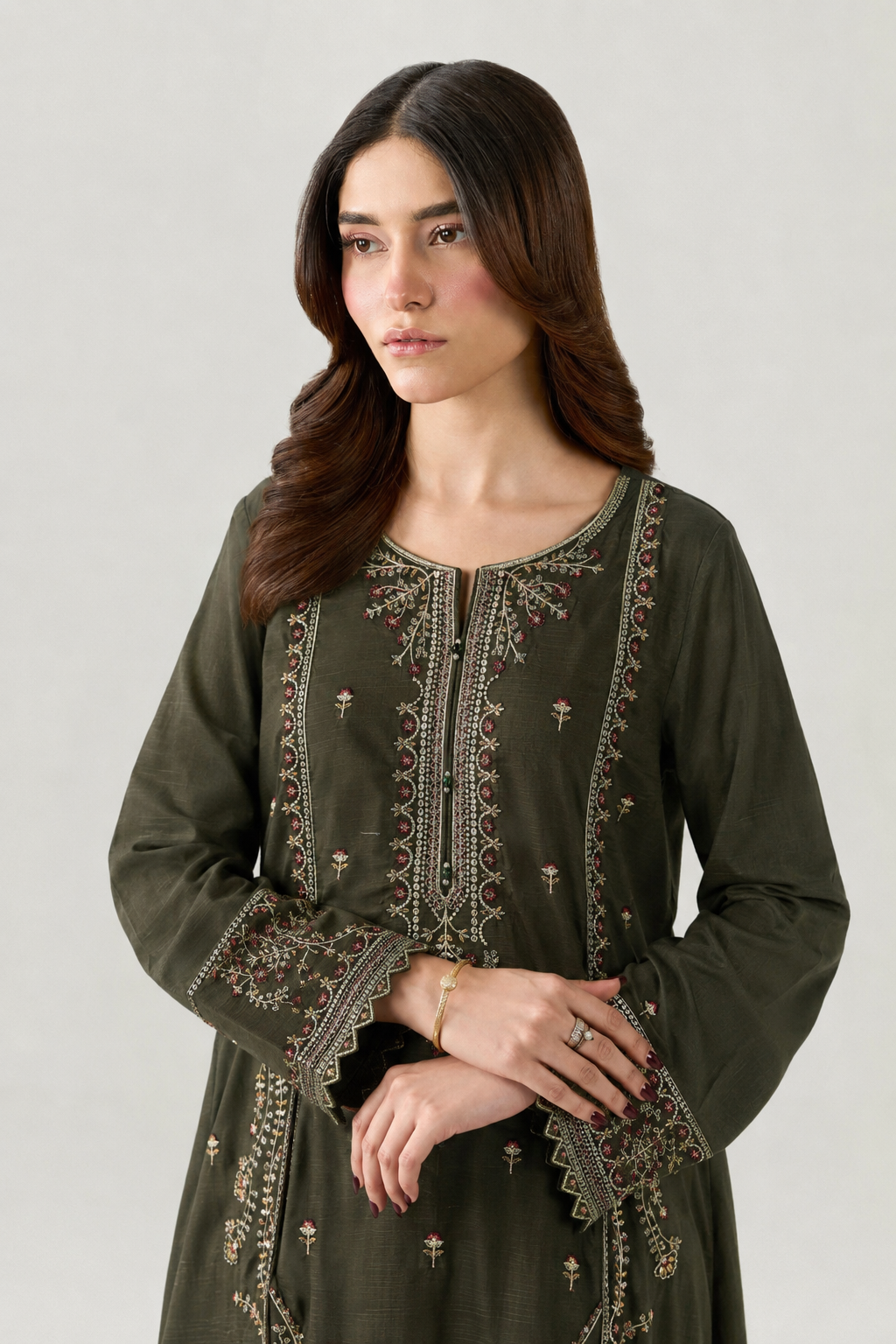 Embroidered Lawn 3PC Stitched Suit