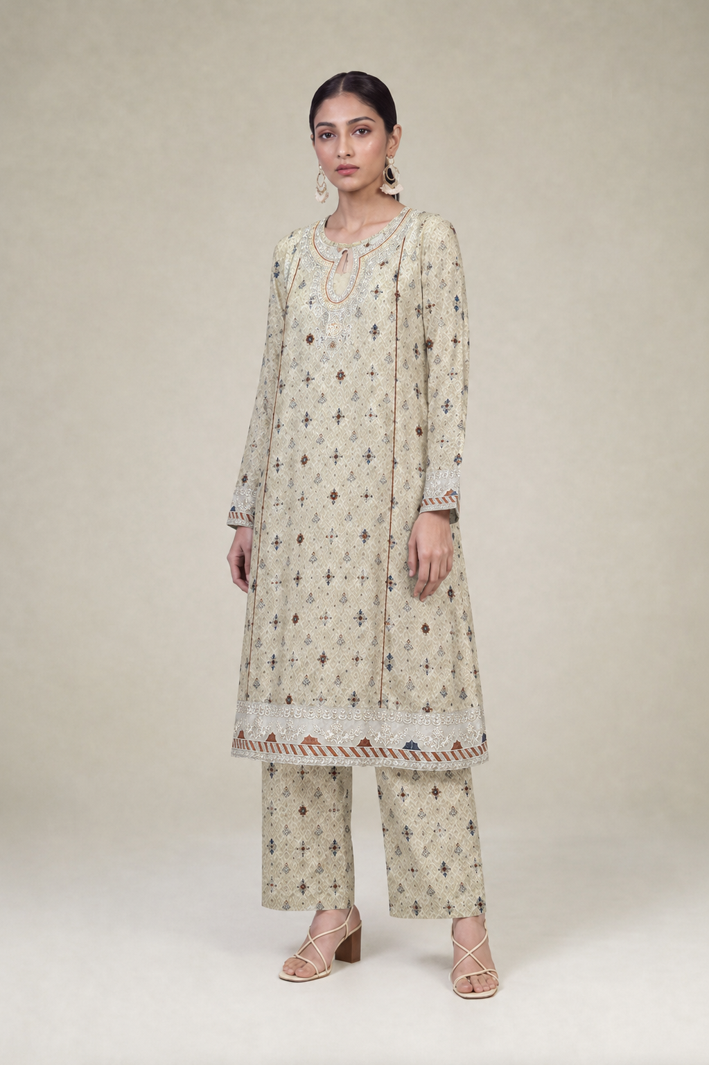 Textured FROCK STYLE  3PCS EMBROIDERED