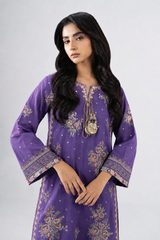 Royal Purple Embroidered 3PC Stitched Suit