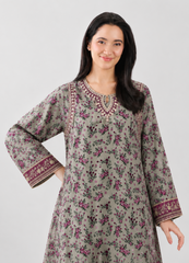 Basic Printed Lawn 3 PCS Suit Stitched