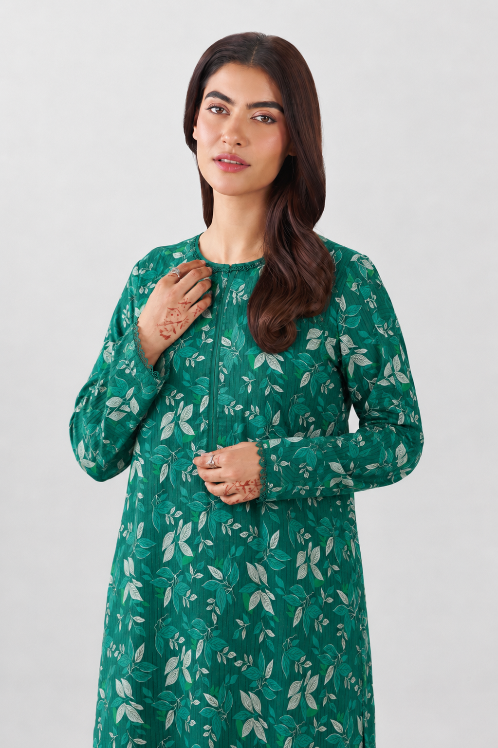 Basic Printed Lawn 3 PCS Suit Stitched