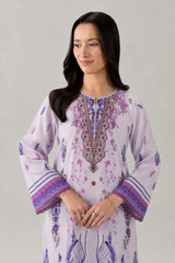 Pink Printed Lawn 3PC Stitched Suit
